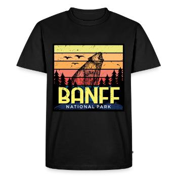 Canada Parc national de l’Alberta Banff Grizzly Bear Cam - T-shirt Premium bio Homme - noir - Devant - Nico (187cm)