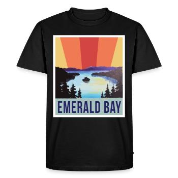 Emerald Bay Nevada Camping California State Park L - Men's Premium Organic T-Shirt - black - Front - Nico (187cm)