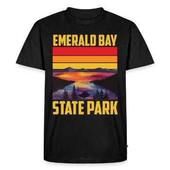 Lake Tahoe Emerald Bay Nevada California Staatspa - Men's Premium Organic T-Shirt - black - Front - Nico (187cm)