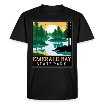 State Park Nevada Emerald Bay California Camping - Men's Premium Organic T-Shirt - black - Front - Nico (187cm)