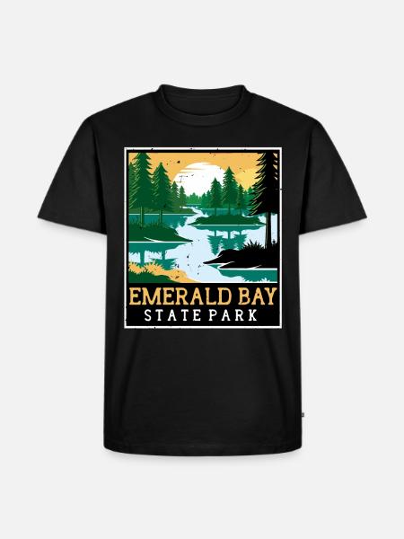 State Park Nevada Emerald Bay California Camping - Men's Premium Organic T-Shirt - black