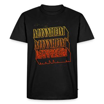 Mannheim Germany City Skyline Home Font - Men's Premium Organic T-Shirt - black - Front - Nico (187cm)
