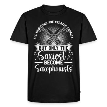 Saxophoniste Saxophoniste Saxophoniste - T-shirt Premium bio Homme - noir - Devant - Nico (187cm)