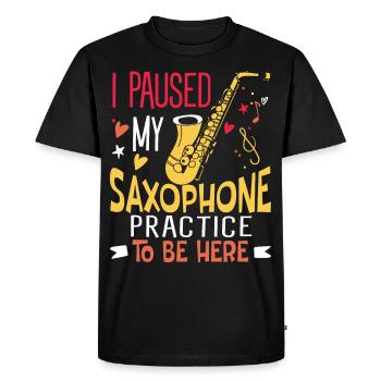 Saxophoniste Saxophoniste Saxophoniste - T-shirt Premium bio Homme - noir - Devant - Nico (187cm)