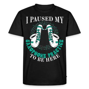 Saxophoniste Saxophoniste Saxophoniste - T-shirt Premium bio Homme - noir - Devant - Nico (187cm)
