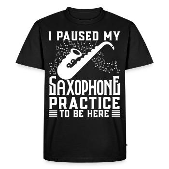 Saxophoniste Saxophoniste Saxophoniste - T-shirt Premium bio Homme - noir - Devant - Nico (187cm)