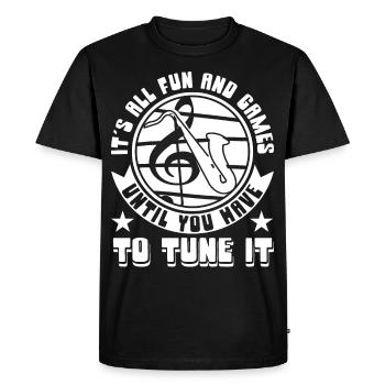 Saxophoniste Saxophoniste Saxophoniste - T-shirt Premium bio Homme - noir - Devant - Nico (187cm)