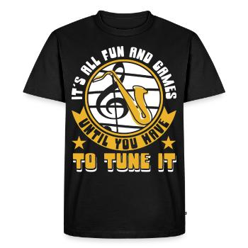 Saxophoniste Saxophoniste Saxophoniste - T-shirt Premium bio Homme - noir - Devant - Nico (187cm)