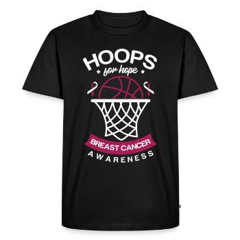 Des paniers de basketball pour la sensibilisation au cancer du sein à la maison - T-shirt Premium bio Homme - noir - Devant - Nico (187cm)