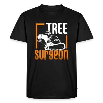 Arbor surgeon Arborist Job Lumberjack Chainsaw - Men's Premium Organic T-Shirt - black - Front - Nico (187cm)