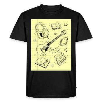Downtown Girl Aesthetic Pattern Coquette Aesthetic - Men's Premium Organic T-Shirt - black - Front - Nico (187cm)