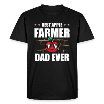 Best apple farmer father of all time - Men's Premium Organic T-Shirt - black - Front - Nico (187cm)