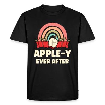 Apple-y Ever After Apple Picker Apple Squad Fruit - Men's Premium Organic T-Shirt - black - Front - Nico (187cm)