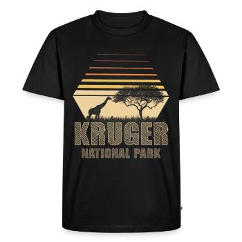 Kruger National Park South Africa Giraffe Wildlife Saf - Men's Premium Organic T-Shirt - black - Front - Nico (187cm)