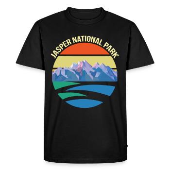 Parc national Canada Jasper Alberta Souvenir Icefie - T-shirt Premium bio Homme - noir - Devant - Nico (187cm)