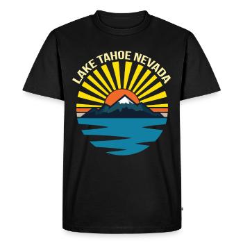 California Lake Tahoe Camping Hiking Nature Wildl - Men's Premium Organic T-Shirt - black - Front - Nico (187cm)