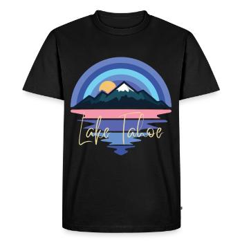 Lake Tahoe Nevada California Camping Nature Hiking - Men's Premium Organic T-Shirt - black - Front - Nico (187cm)