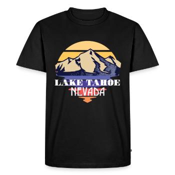 Lake Tahoe Mountains Wildlife Grizzly Bear California - Men's Premium Organic T-Shirt - black - Front - Nico (187cm)