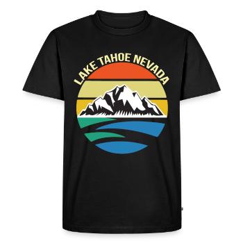 Mountains Lake Tahoe California Nature Camping Hike - Men's Premium Organic T-Shirt - black - Front - Nico (187cm)