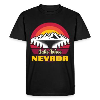 Lake Tahoe Mountains Wildlife Camping Hiking Natu - Men's Premium Organic T-Shirt - black - Front - Nico (187cm)