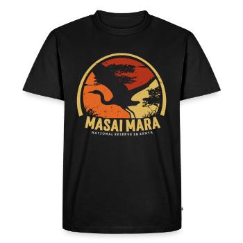 Réserve nationale du Masai Mara Kenya Serengeti Wildti - T-shirt Premium bio Homme - noir - Devant - Nico (187cm)