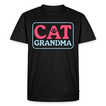 Chats Grand-mère Chat Mama Chat Propriétaire Cadeau - T-shirt Premium bio Homme - noir - Devant - Nico (187cm)