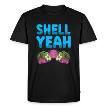 Shell Yeah Shelling Sea Glass Beachcombing - Men's Premium Organic T-Shirt - black - Front - Nico (187cm)