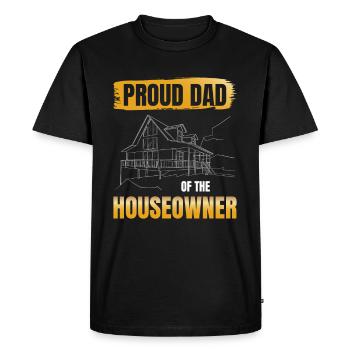 Fier père de la fête d’inauguration des - T-shirt Premium bio Homme - noir - Devant - Nico (187cm)