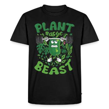 Concombre végétalien végétarien à base de plantes - T-shirt Premium bio Homme - noir - Devant - Nico (187cm)