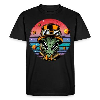 Alien - Men's Premium Organic T-Shirt - black - Front - Nico (187cm)