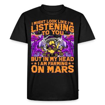 Alien Funny Sayings - Men's Premium Organic T-Shirt - black - Front - Nico (187cm)