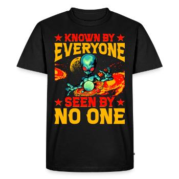 Connu de tous vu par personne - T-shirt Premium bio Homme - noir - Devant - Nico (187cm)