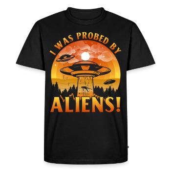 I was probed by Aliens - Men's Premium Organic T-Shirt - black - Front - Nico (187cm)