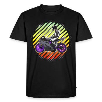 Motorcycle Lifestyle / Motorcycle / Motorcycles biker - Men's Premium Organic T-Shirt - black - Front - Nico (187cm)
