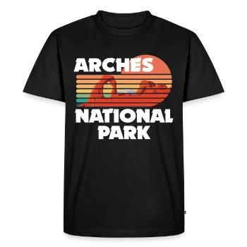 Parc national Souvenir Utah Rocks Nature Hike - T-shirt Premium bio Homme - noir - Devant - Nico (187cm)
