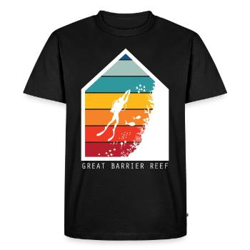 Coral Reef Sea Australia Great Barrier Reef Ta - Men's Premium Organic T-Shirt - black - Front - Nico (187cm)