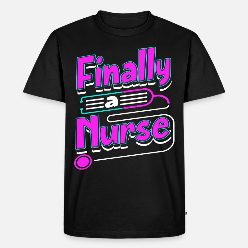 Krankenschwester Krankenpflege - Männer Premium Bio T-Shirt - Schwarz