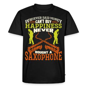 Saxophone Saxophoniste - T-shirt Premium bio Homme - noir - Devant - Nico (187cm)