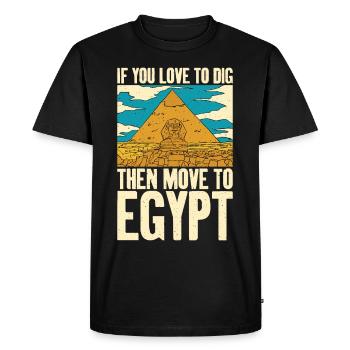 They love Egyptian - Men's Premium Organic T-Shirt - black - Front - Nico (187cm)