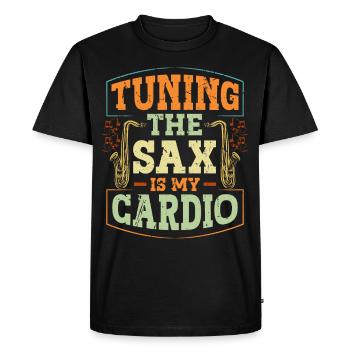Saxophone Saxophonist - Men's Premium Organic T-Shirt - black - Front - Nico (187cm)