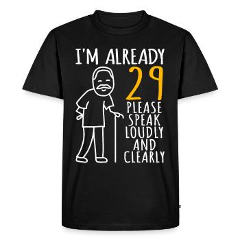 29 Birthday Man 29er 29ter I'm already 29 years - Men's Premium Organic T-Shirt - black - Front - Nico (187cm)