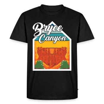 Bryce Canyon Utah Rock Formation Wall - Men's Premium Organic T-Shirt - black - Front - Nico (187cm)