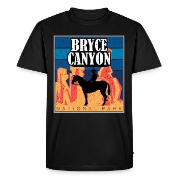 Parc national de Bryce Canyon Utah Souvenir Randonnée - T-shirt Premium bio Homme - noir - Devant - Nico (187cm)