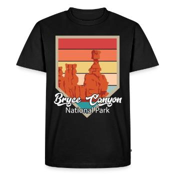 Bryce Canyon National Park Souvenir Utah Camping - T-shirt Premium bio Homme - noir - Devant - Nico (187cm)