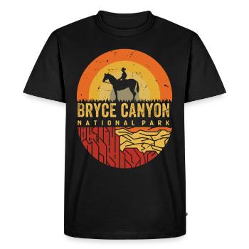 Parc national de Bryce Canyon Nature Utah Touristes Sou - T-shirt Premium bio Homme - noir - Devant - Nico (187cm)