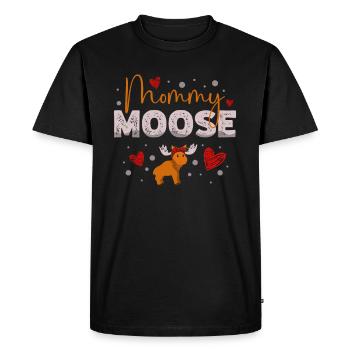 Mama Moose Wildlife Animal Alces Deer Fête des mères - T-shirt Premium bio Homme - noir - Devant - Nico (187cm)