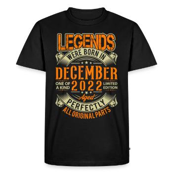 2022 December Birthday Legend - Men's Premium Organic T-Shirt - black - Front - Nico (187cm)