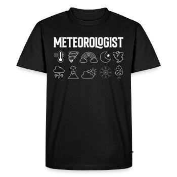 Météorologue Profession Météorologie Prévisions météorologiques - T-shirt Premium bio Homme - noir - Devant - Nico (187cm)