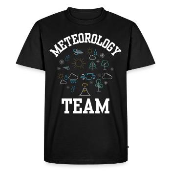 Équipe Météorologie Météorologue Prévisions météorologiques - T-shirt Premium bio Homme - noir - Devant - Nico (187cm)