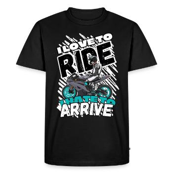 Moto Lifestyle / Moto / Moto motard - T-shirt Premium bio Homme - noir - Devant - Nico (187cm)